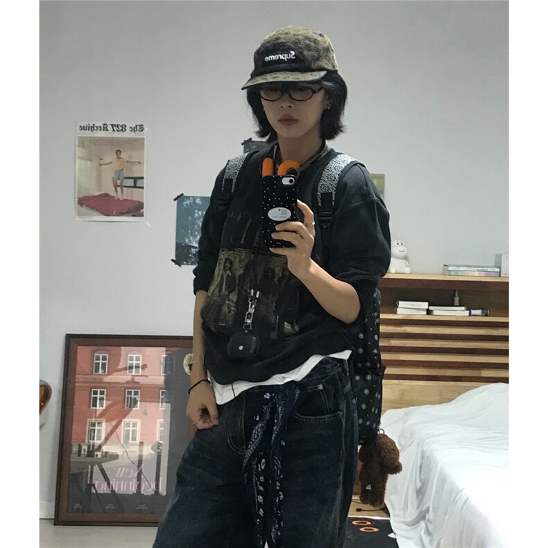 水洗长袖体恤衫 旧做 T恤衫 D328-SXCX01-P45图片