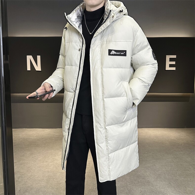 店主风2025年新款长款连帽潮流保暖羽绒服男A236-G9999-P260，男装羽绒服，电商A236