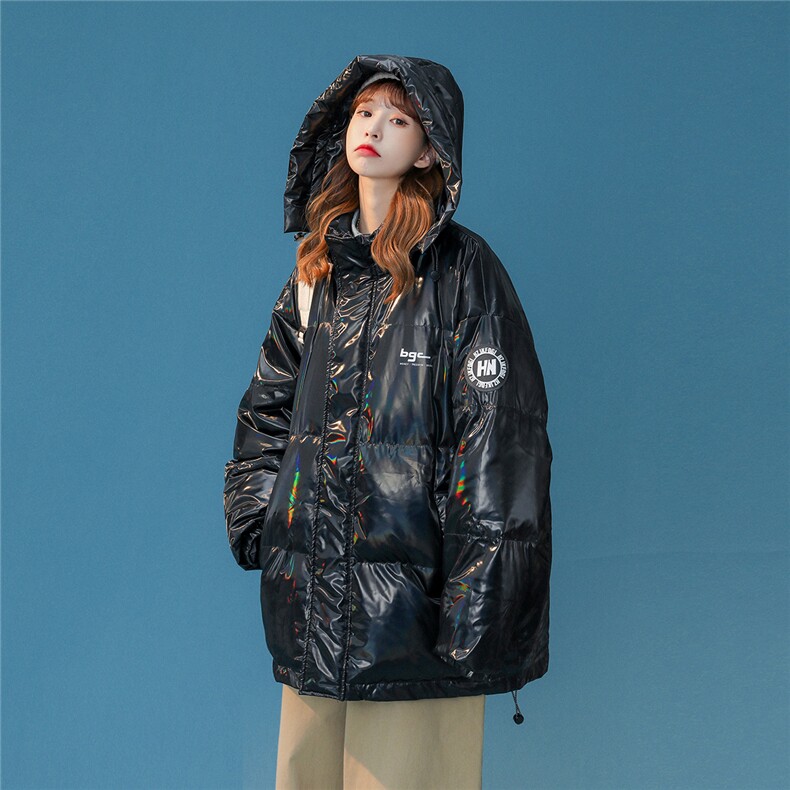 白鸭绒中性冬季潮流亮面设计感保暖加厚连帽羽绒服YR100P255控298,男装羽绒服,A247A
