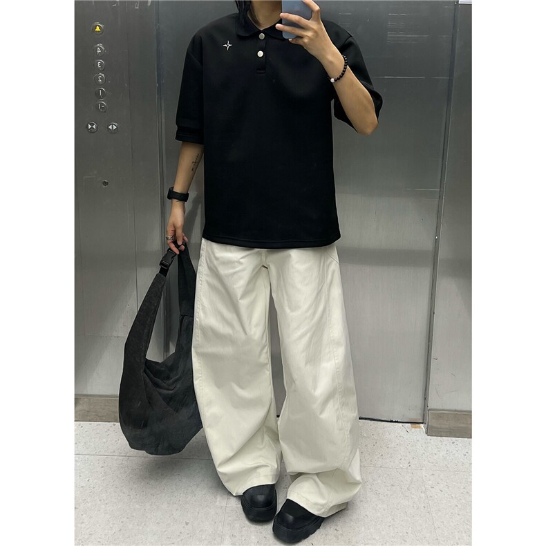 主推2025网眼珠地棉POLO衫夏季刺绣短袖翻领半袖上衣恤衫S420特38图片