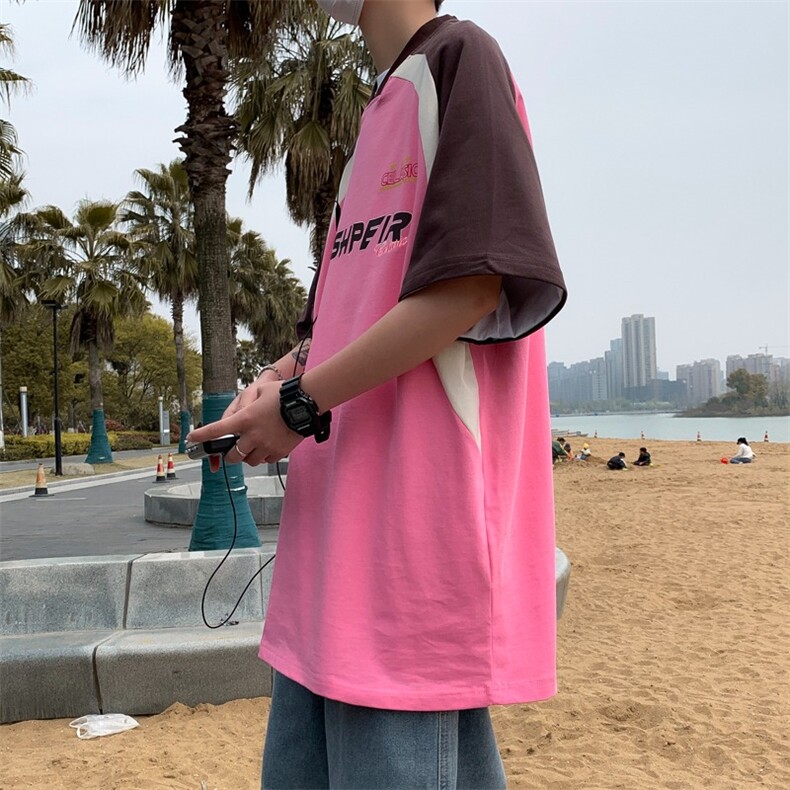 短袖t恤男夏季韩版潮流简约半袖上衣港风宽松休闲潮牌体恤衫,男装T恤,星座716-4