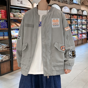 夹克男士秋季宽松潮流休闲帅气棒球服2021新款复古上衣 W1703-P52图片