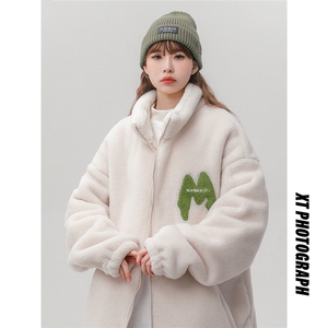 羊羔毛棉衣外套加厚棉服夹克厚港风日系棉袄1016-1 W57 P118 K158图片