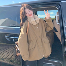 6906数据款现货大货已出90绒羊羔毛领派克羽绒P315-K468，女装羽绒服，2D034