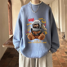 控78假两件毛衣男大码加绒针织衫男毛线衣M80281-P55加绒P70，男装针织衫/毛衣，电商A040