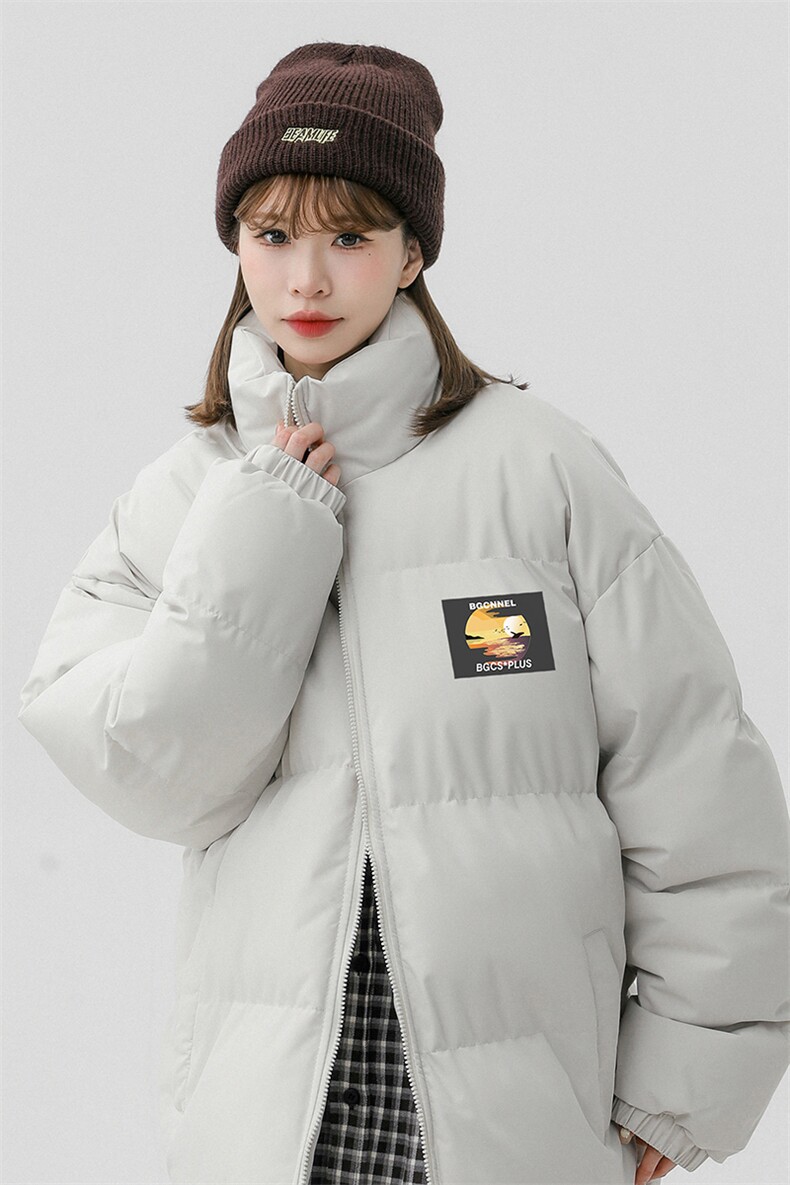 中性风23冬季时尚百搭宽松字母印花潮流棉服外套MY2084P85控118,男装棉衣,A247A