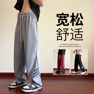 直播数据款 春季新款撞色侧条纹伞兵裤宽松直筒休闲裤 K503-P32图片