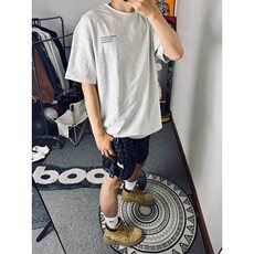 痞帅纯棉白灰色短袖t恤男夏季小众潮牌高街体恤衫insTY01，男装T恤，星座1116A（原606A-3）