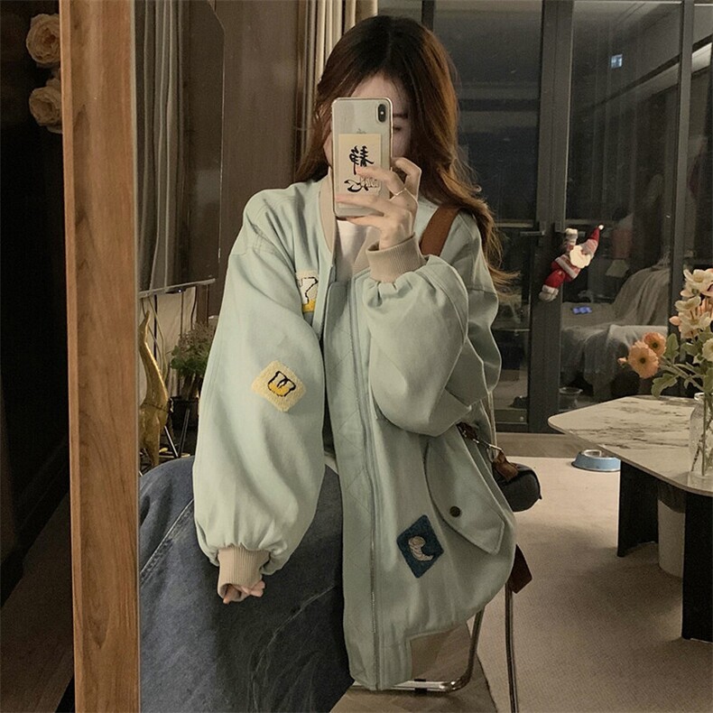 A492-P100个性贴标外套春秋新款棒球服复古高级设计感小众夹克,男装夹克,星座911