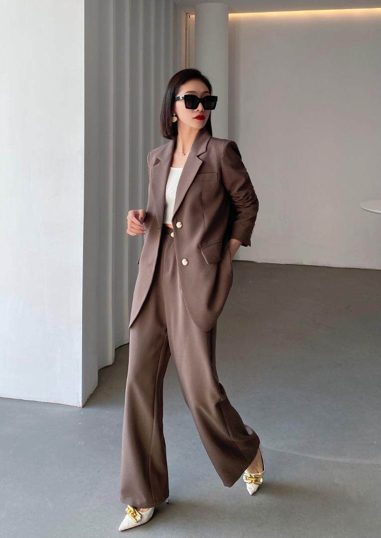 时尚阔腿西装套装，女装西装，斯瑞威