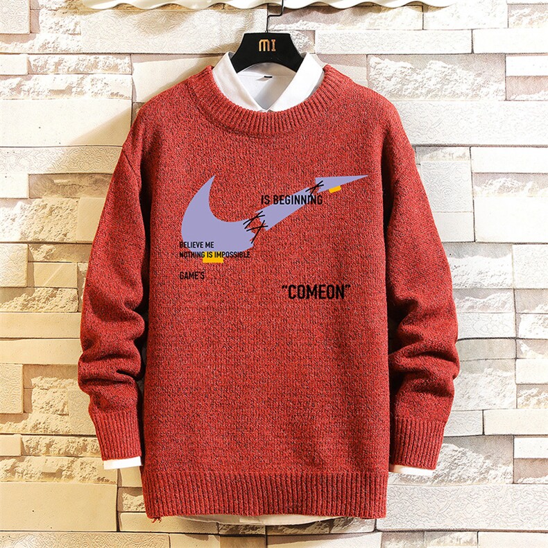 加厚加绒毛衣男大码毛线衣男针织衫M19259-P45加绒款-P65砖墙,男装针织衫/毛衣,电商A040A