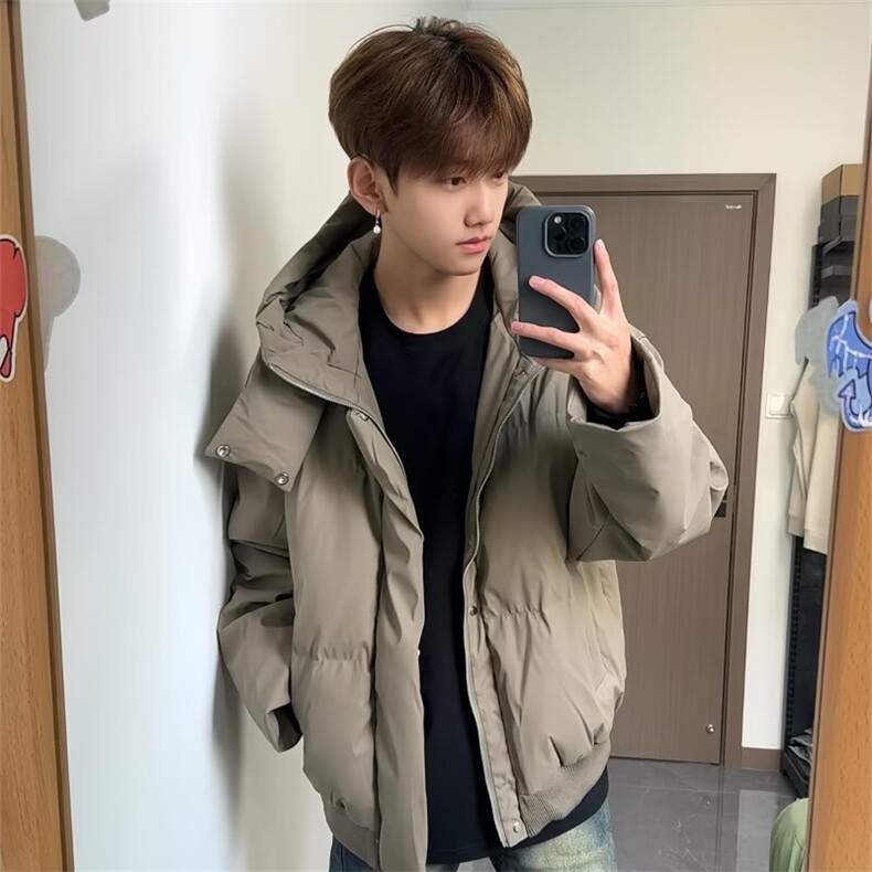 冬季新款加厚棉服男女美式复古cleanfit高级短款情侣外套图片
