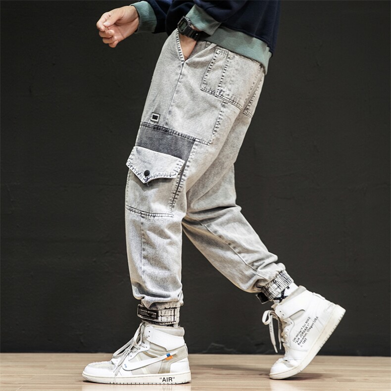 K711P30黑墙2024秋季新品宽松工装裤嘻哈裤大口袋潮流青春男,男装休闲裤,电商A026-1
