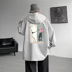 连帽夹克男大码胖子棒球服上衣外套JK65365-P45，男装夹克，电商A040