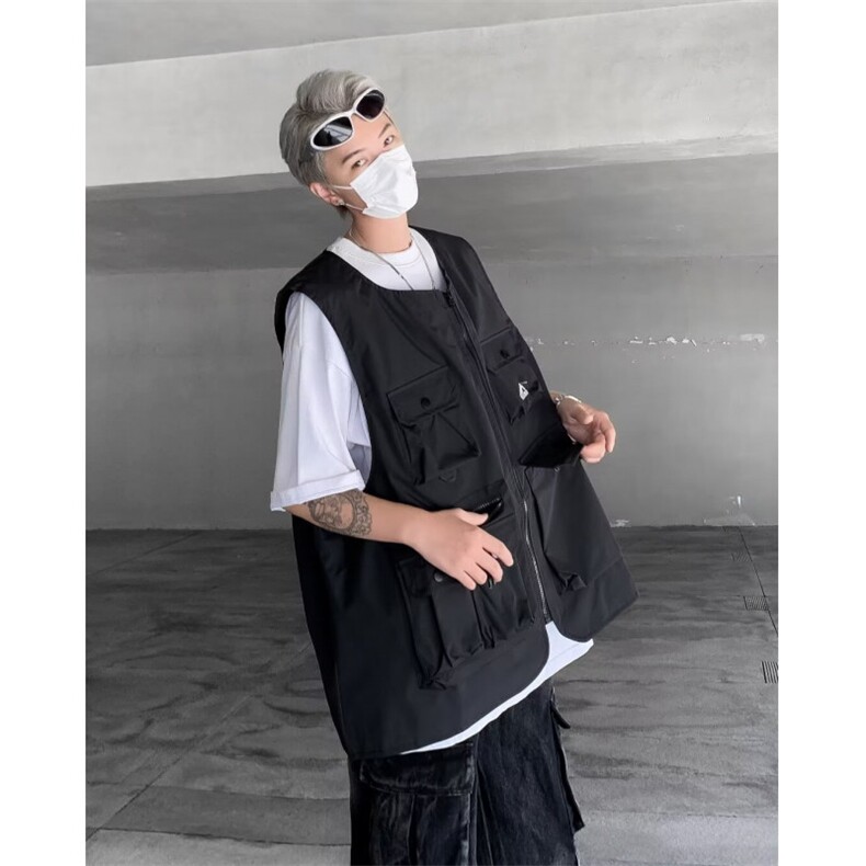 日系机能战术男士马甲多口袋外穿工装无袖外套背心坎肩潮流,男装背心/马甲,星座716-3