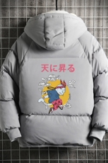 MY16012-P100加厚加绒连帽衣男大码服男面包服男网格挂拍，男装棉衣，电商A040A