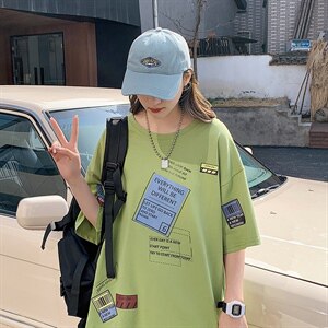 数据款！纯棉百搭印花中性风短袖t恤男女潮流半袖体恤T336P28图片