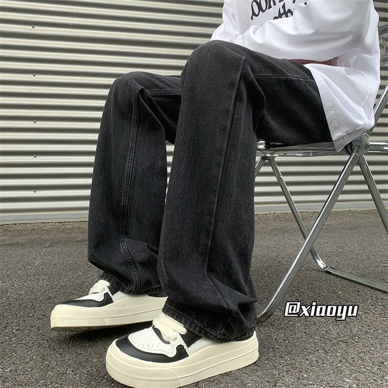 XZ616春季新款复古弯刀设计感牛仔裤休闲长裤TY2407P65控78,男装牛仔裤,星座512A（原616）