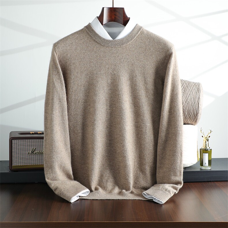 男款秋冬衫35%简约保暖男装，男装羊绒套衫，飞邦羊绒
