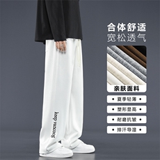 男士休闲裤夏季2024新款运动男生束脚薄款速干裤子WK92-1特批-28，男装休闲裤，星座718-1