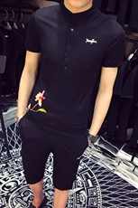 2021年夏季短袖青年短裤T恤套装气质街头韩版百搭宽松休闲时尚，男装套装，电商C301