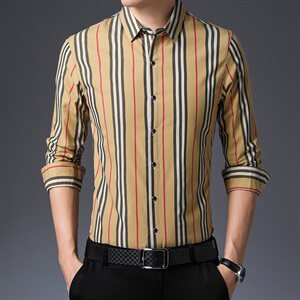 BJ2025衬衫2021春秋季新款长袖衬衫男韩版T恤衫商务休闲男装P60图片