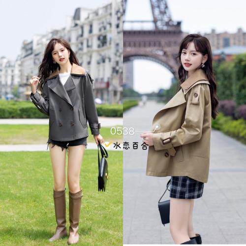 时尚风衣，女装风衣，水恋百合