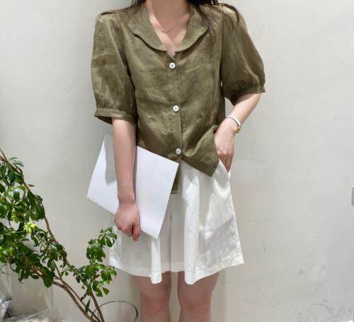 麻料小衫，女装，Hope of July