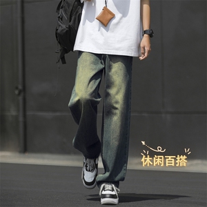 牛仔裤男士夏季2024新款美式裤子宽松直筒休闲长裤K870特批40图片
