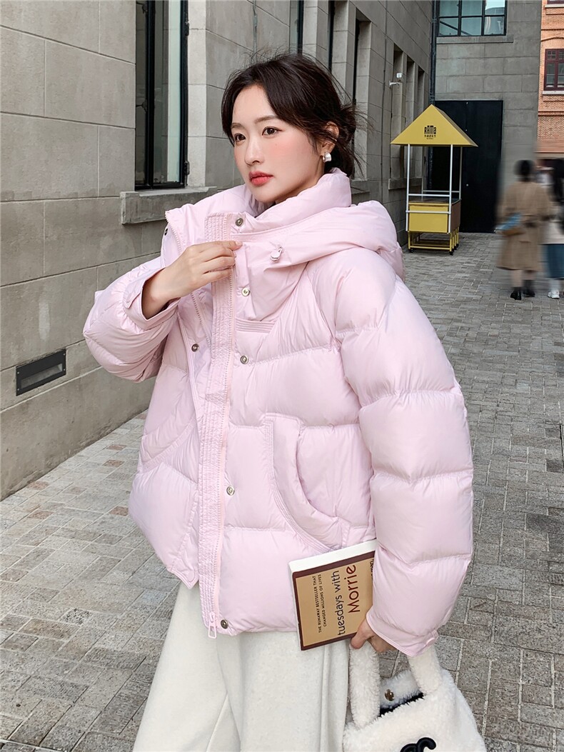【现货】主推粉色白鸭绒羽绒服P295-K428，女装羽绒服，浙宝128A