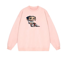 2025年秋季套头长袖卡通人物，女装卫衣/绒衫，花可