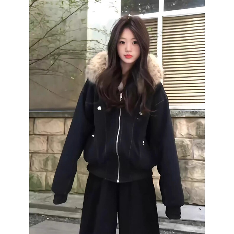 美式棉服女款2025新款冬季棉衣座山雕派克服小个子短款棉袄外套潮,男装棉衣,星座1210-1