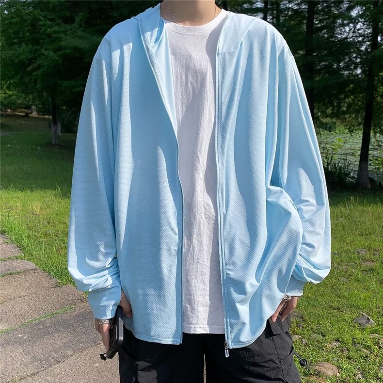 新款防晒衣男夏季冰丝轻薄透气户外钓鱼骑车防晒服W9254P35,男装夹克,星座1116-2