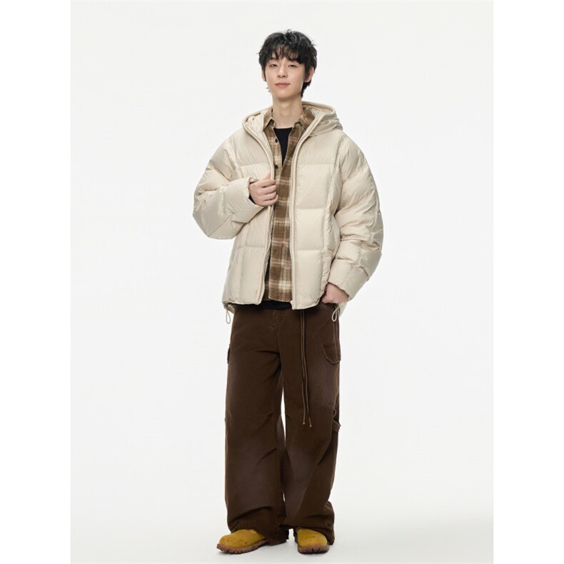 2025冬季新款男女潮牌泡芙穿刺宽松保暖连帽羽绒服外套699,男装羽绒服,电商A234