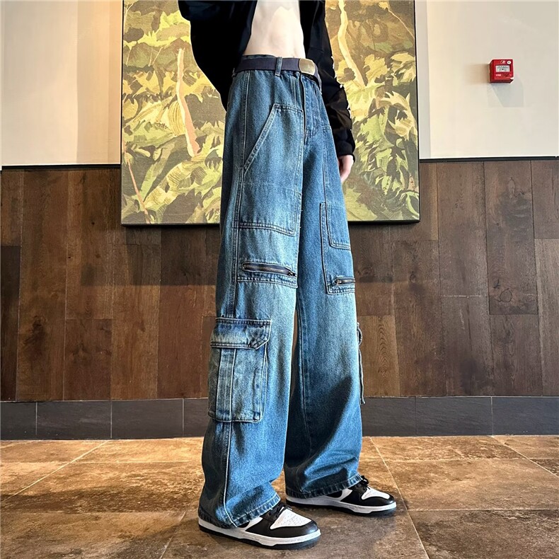 青春流行ins男直筒水洗牛仔裤X65P60,男装牛仔裤,星座1116-2