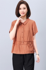 2023夏装新款时尚潮流简约休闲气质衬衫女士上衣，女装衬衫，阿丹