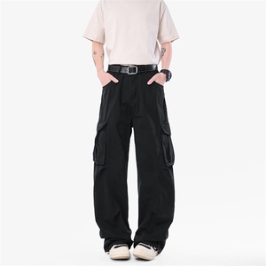 K37342-P80-X118-成分：100棉-270克-褪色水洗弯刀工装裤图片