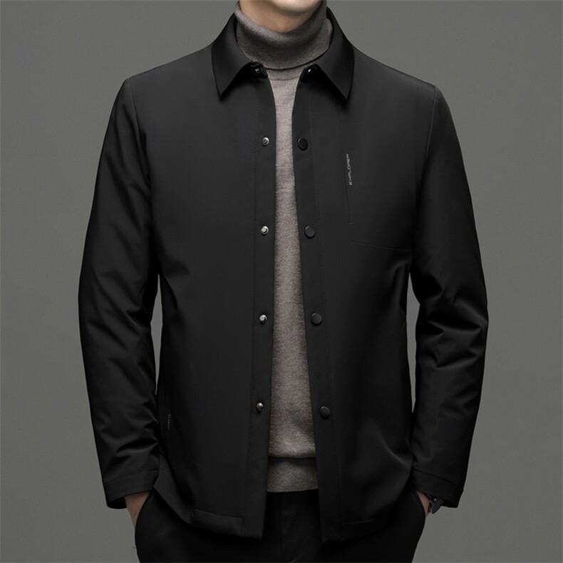 爸爸装羽绒服中年男士商务休闲上衣2023年新款冬季加厚保暖外套,男装羽绒服,电商B212（原钱塘6029）