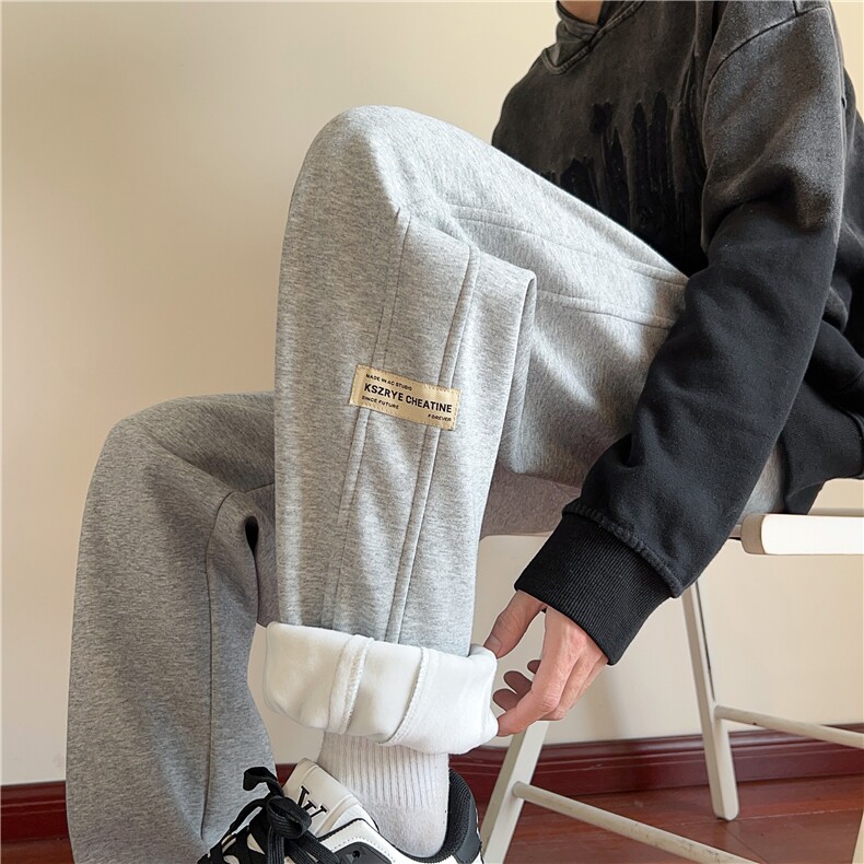 抖音得物品质百搭休闲卫裤212-2-DY150-特P40加绒特P45,男装休闲裤,星座808A-1