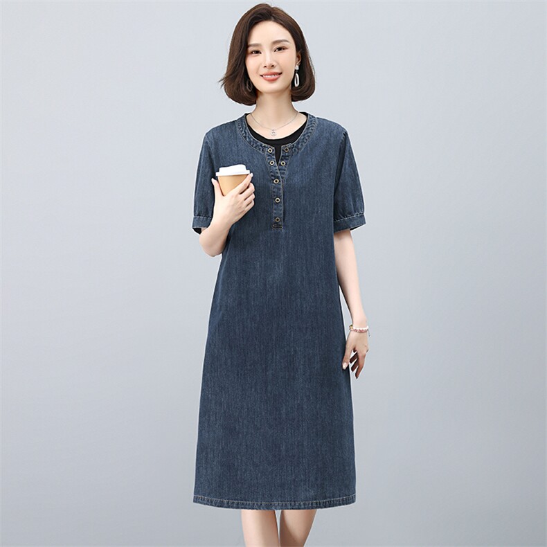 现货牛仔连衣裙,女装连衣裙,韩派