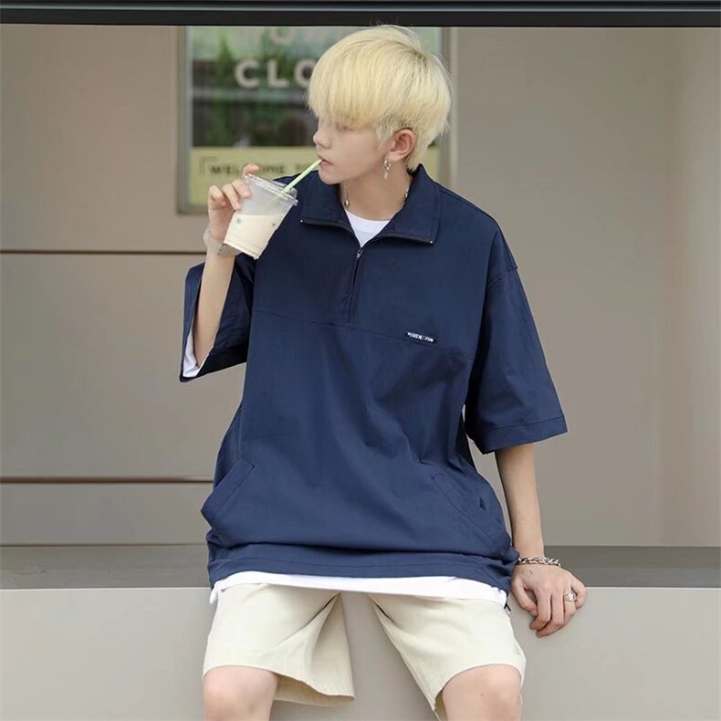 男夏季新款日系机能拉链T恤夹克外套C240P33,男装夹克,星座1116-2
