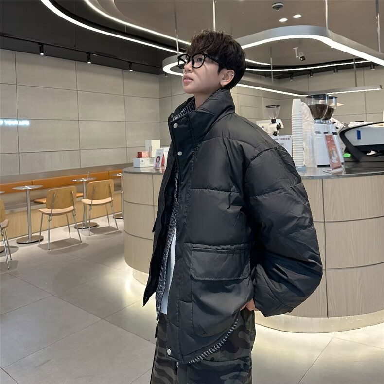 F603P95潮牌假两件棉服男冬季潮流痞帅工装棉衣男男士冬装,男装棉衣,星座512-6