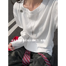 XZ809A/SYR53/特P24/控48设计感领口长袖T恤卫衣，男装T恤，星座809A(原222-1)