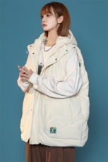冬款中性加厚清新连帽棉服马甲背心棉衣外套男士8130-P95控价118，男装背心/马甲，电商A441-1