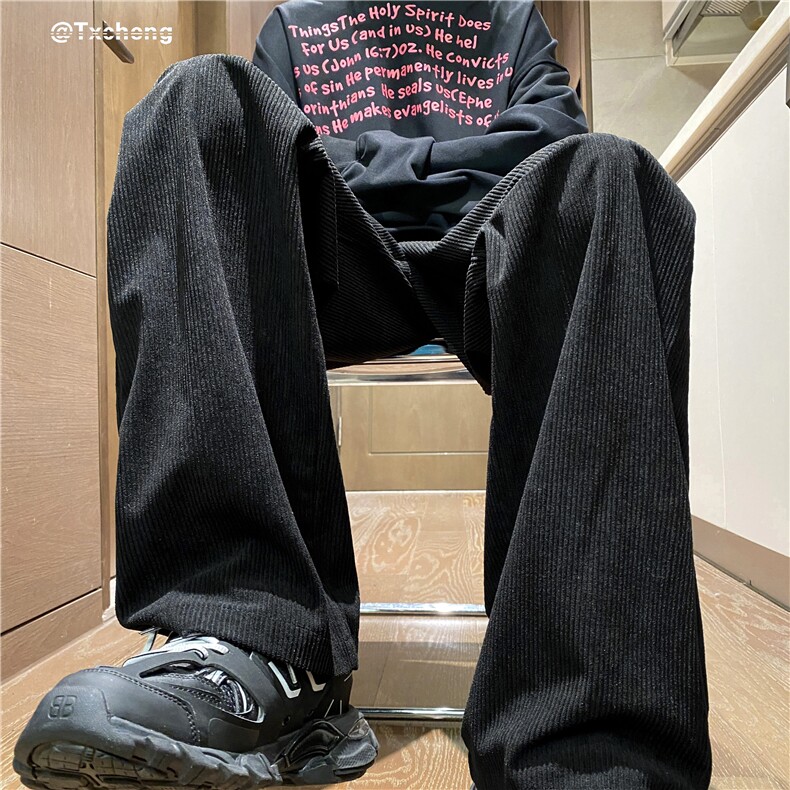 灯芯绒秋季新款长裤宽松舒适直筒休闲裤B315-K23448-p45控58图片