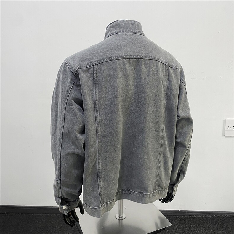 美式高阶痞帅外套结构分割宽松立领情侣夹克J3188674特批65,男装夹克,电商A247