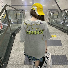 万针全刺绣工艺高品质260克双纱纯棉美式高街短袖T恤特P33，男装T恤，电商A486