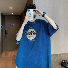 夏季五分袖短袖T恤男女情侣装炸街上衣潮牌高街半袖棉5001/P42，男装T恤，星座506