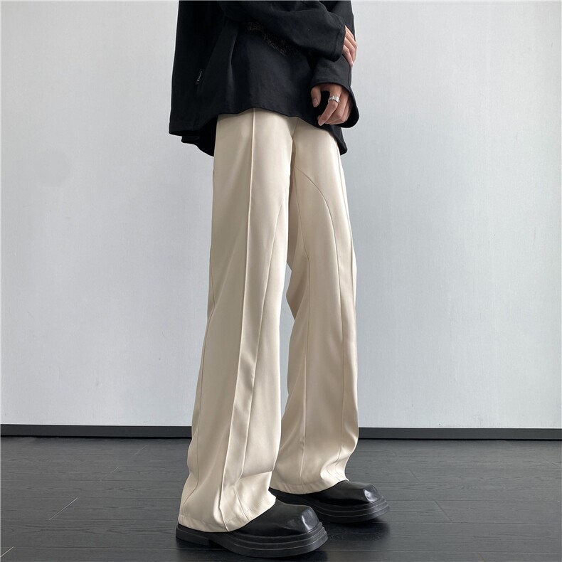 抖音品质美式高级休闲垂坠感微喇西裤B315-K24248-特p40控78,男装西裤,电商B315