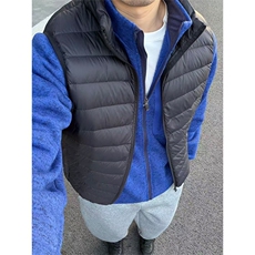 高品秋冬舒适轻便休闲立领羽绒马甲基础排骨外套男女A1151-P85，女装短外套，星座1505